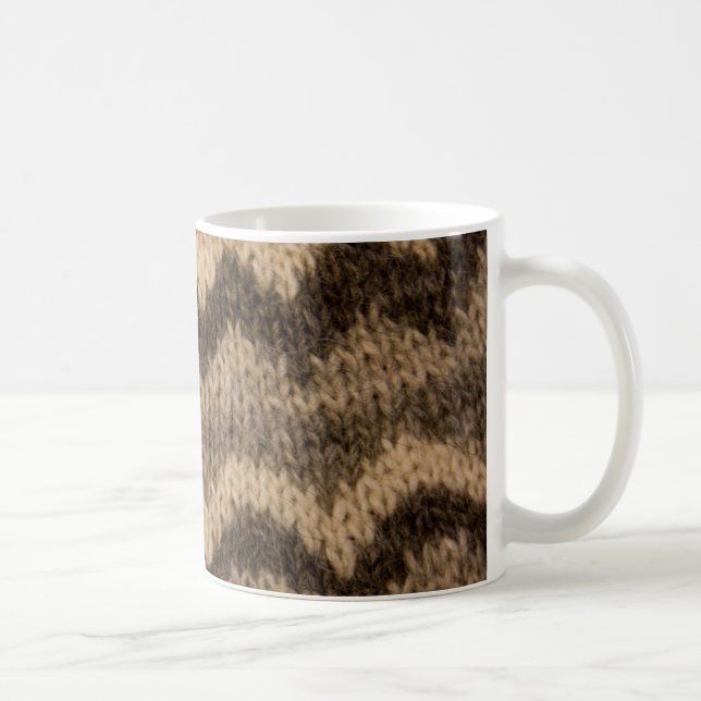 Icelandic wool pattern coffee mug (Right)