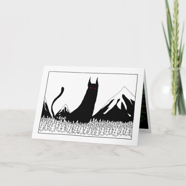 Icelandic Yule Cat Card (Front)