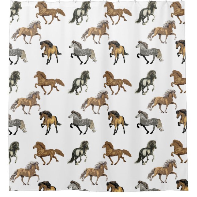 Icelandic's in Gait Shower Curtain (Front)