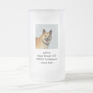 IcelandicSheepdog20150904 Frosted Glass Beer Mug