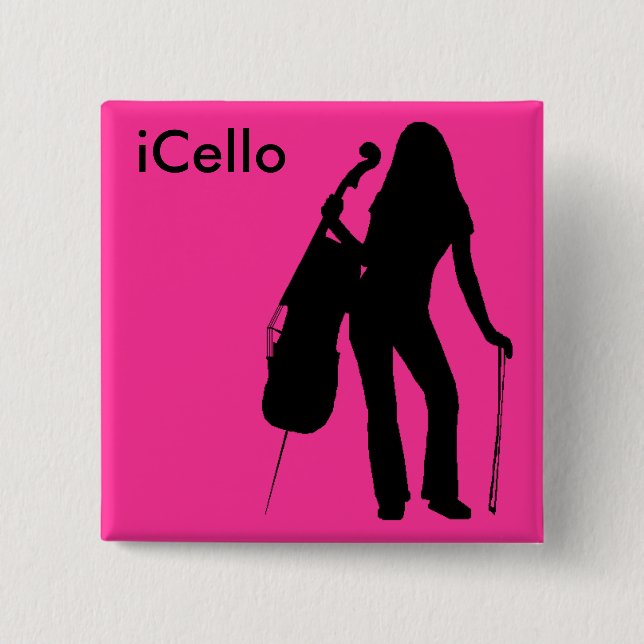 iCello Pin (hot pink) (Front)
