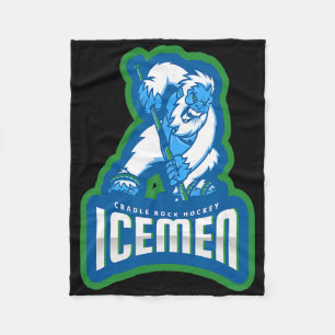 Icemen Cradle Rock Hockey Continental Hockey Leagu Fleece Blanket