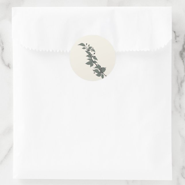 Icey Leaves – Cosy Botanical Aesthetic Sticker (Bag)
