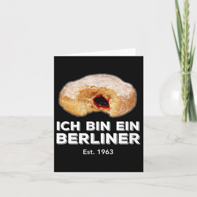Ich Bin Ein Berliner Speech Jelly Doughnut Wall Co Card (Front)