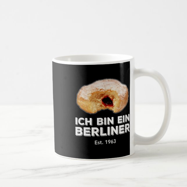 Ich Bin Ein Berliner Speech Jelly Doughnut Wall Co Coffee Mug (Right)