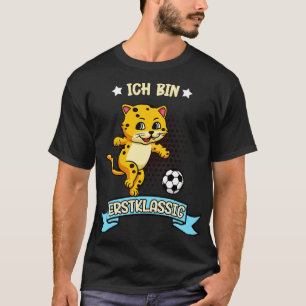 Ich bin Erstklassig Fuball Katze Schulanfang T-Shirt