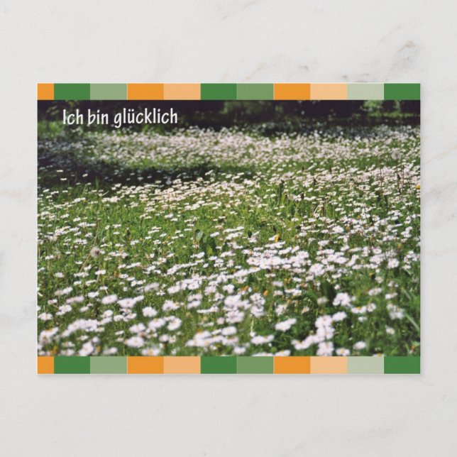 Ich bin gluecklich postcard (Front)