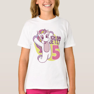 Ich Bin Jetzt 5 unicorn T-Shirt