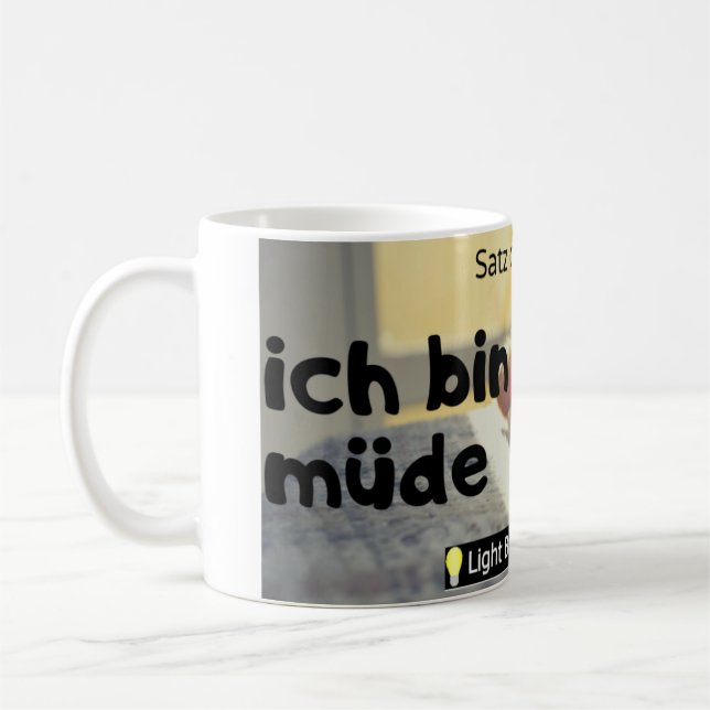 ich bin müde (German) Coffee Mug (Left)