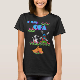 Ich Bin Opa Grandfather Cow Windmill Tulips Wooden T-Shirt