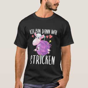 Ich Bin Then Mal Stricken Cute Sheep Knitting Croc T-Shirt