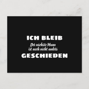 Ich bleib geschieden postcard