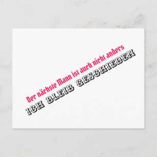 Ich bleib geschieden postcard