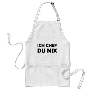 Ich Chef du nix black icon Standard Apron