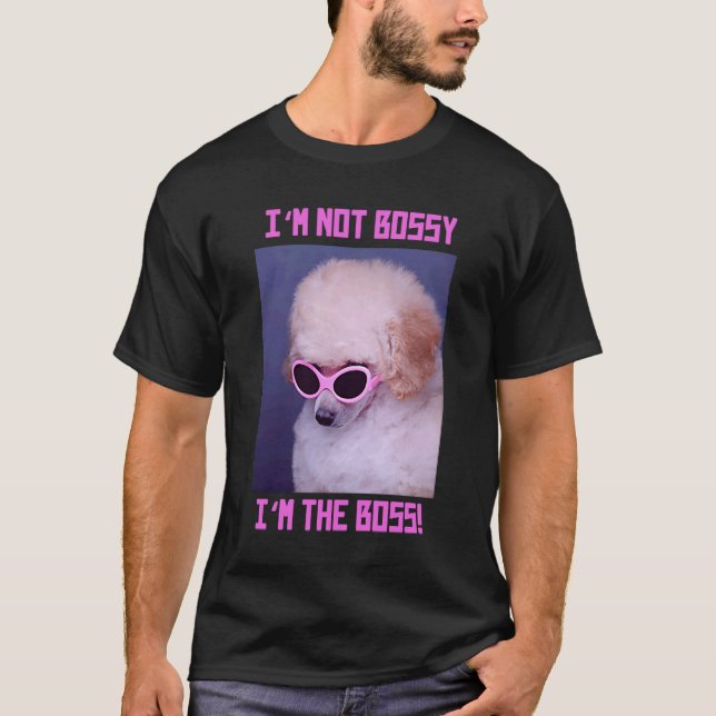 Ich habe das sagen  look at me  dog sunglasses T-Shirt (Front)