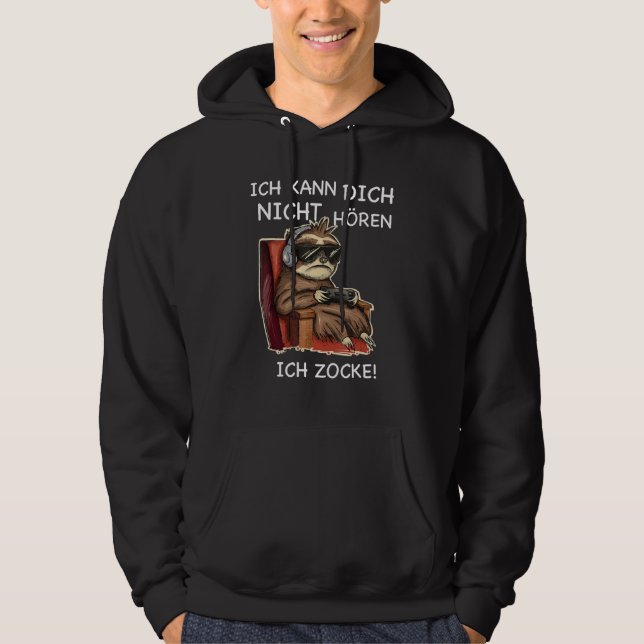 Ich kann dich nicht hören, ich zocke COOL Gamer Sl Hoodie (Front)