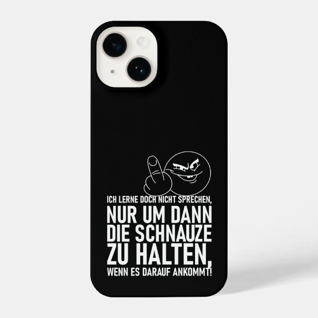 ICH LERNE DOCH NICHT SPRECHEN iPhone CASE (Back)