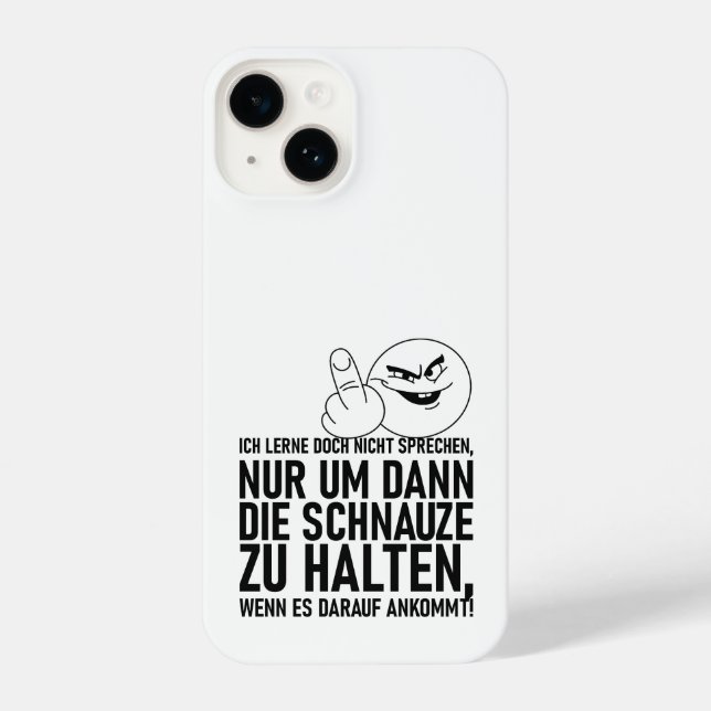 ICH LERNE DOCH NICHT SPRECHEN iPhone CASE (Back)
