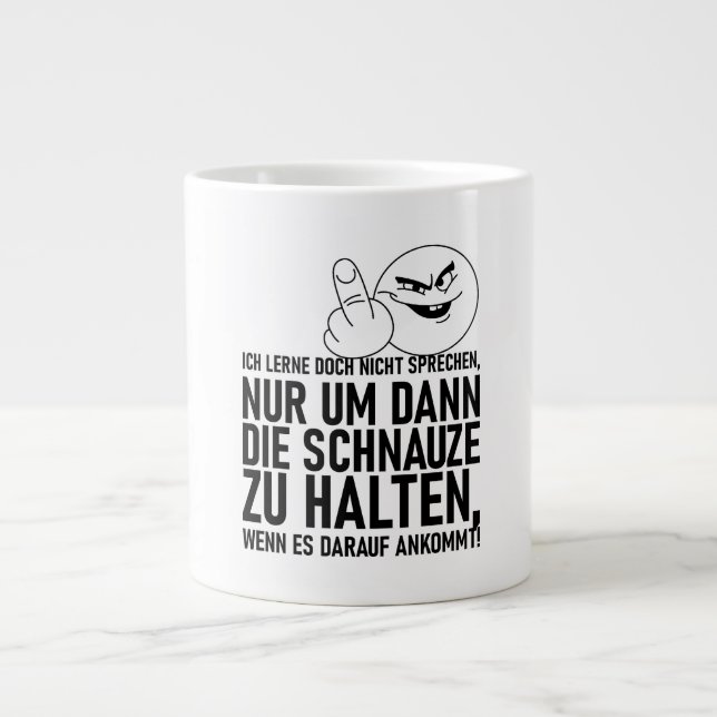 ICH LERNE DOCH NICHT SPRECHEN LARGE COFFEE MUG (Front)