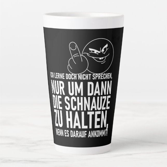 ICH LERNE DOCH NICHT SPRECHEN LATTE MUG (Front)