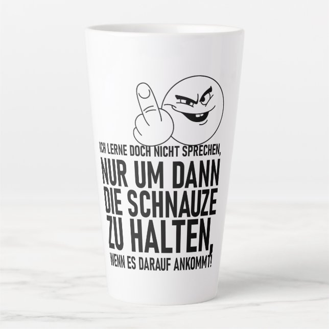 ICH LERNE DOCH NICHT SPRECHEN LATTE MUG (Front)
