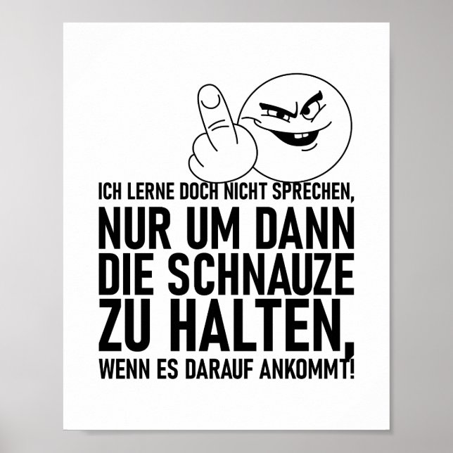 ICH LERNE DOCH NICHT SPRECHEN POSTER (Front)