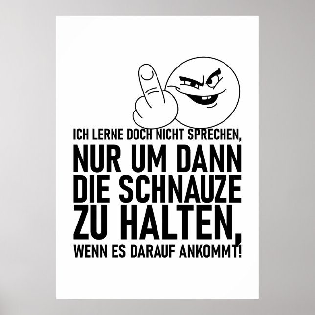 ICH LERNE DOCH NICHT SPRECHEN POSTER (Front)