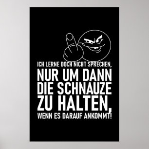 ICH LERNE DOCH NICHT SPRECHEN POSTER