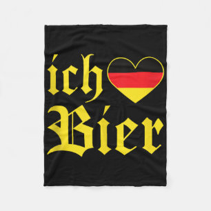 Ich Liebe Bier Funny German I Love Beer Tank Top Fleece Blanket