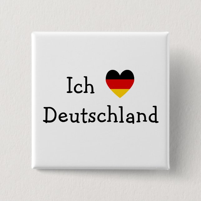 Ich liebe Deutschland 15 Cm Square Badge (Front)