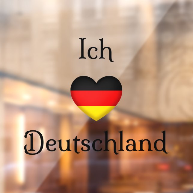 "Ich Liebe Deutschland" I Heart Germany  Window Cling (Sheet 2)