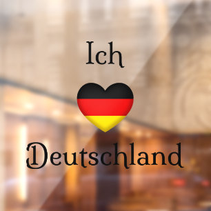 "Ich Liebe Deutschland" I Heart Germany Window Cling