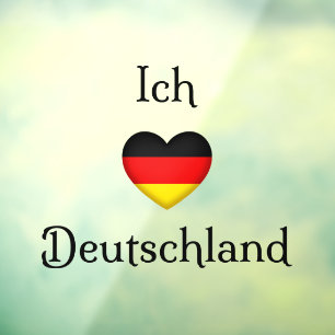 "Ich Liebe Deutschland" I Heart Germany  Window Cling