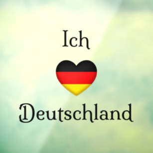 "Ich Liebe Deutschland" I Heart Germany  Window Cling