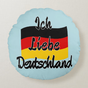 Ich Liebe Deutschland Round Cushion
