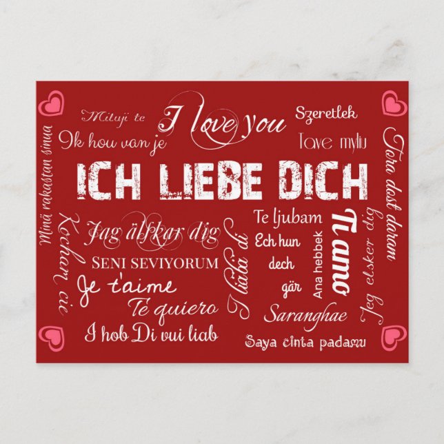 Ich liebe Dich! Postcard (Front)