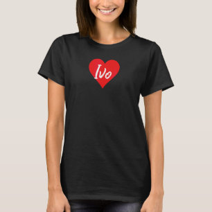 Ich Liebe Ivo Vorname  Liebe Herz T-Shirt