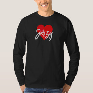 Ich Liebe Jerzy Vorname  Liebe Herz T-Shirt