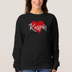 Ich Liebe Kaspar Vorname  Liebe Herz Sweatshirt