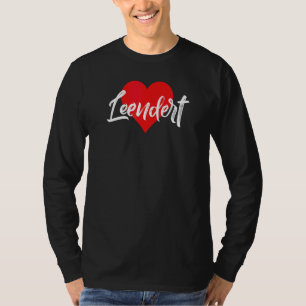 Ich Liebe Leendert Vorname  Liebe Herz T-Shirt