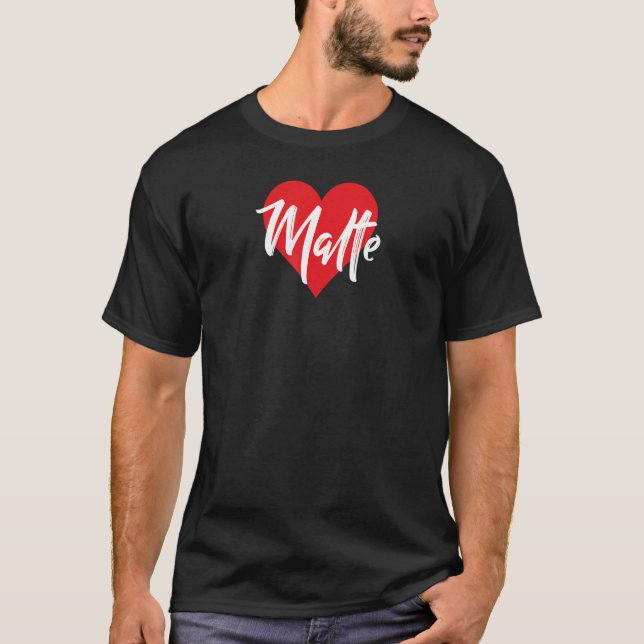 Ich Liebe Malte Vorname  Liebe Herz T-Shirt (Front)