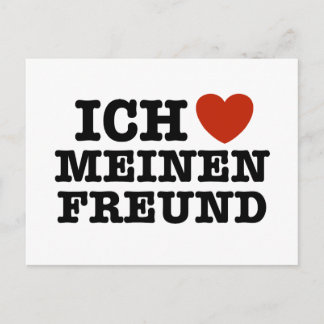 Ich Liebe Meinen Freund Postcard
