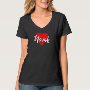 Ich Liebe Novak Vorname  Liebe Herz T-Shirt