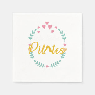 Ich Liebe Pilates Relaxation Muscle Exercise Gift Napkin