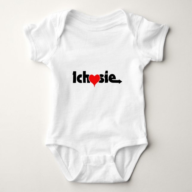 Ich liebe sie baby bodysuit (Front)