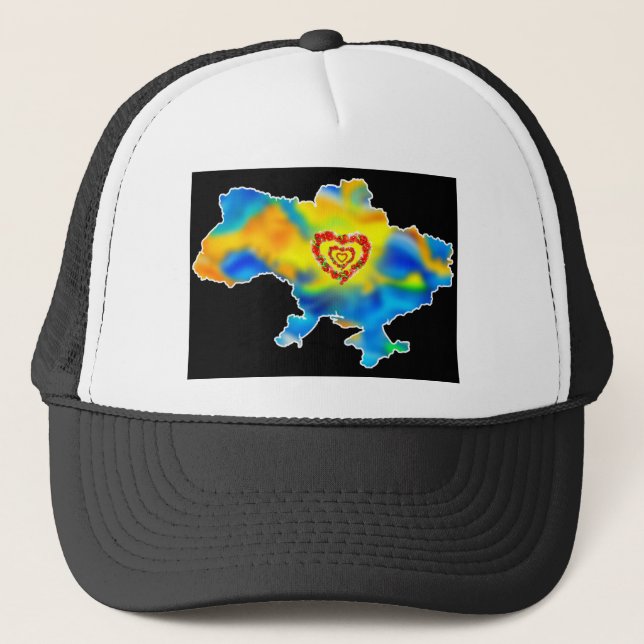 Ich liebe Ukraine Trucker Hat (Front)