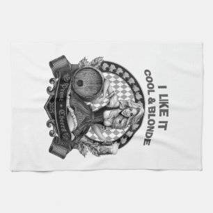 Ich mag es kühl und blond  - Volksfest Kirchweih Tea Towel