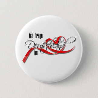 Ich trage Deutschland im Herzen 6 Cm Round Badge