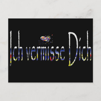 Ich vermisse Dich Postcard