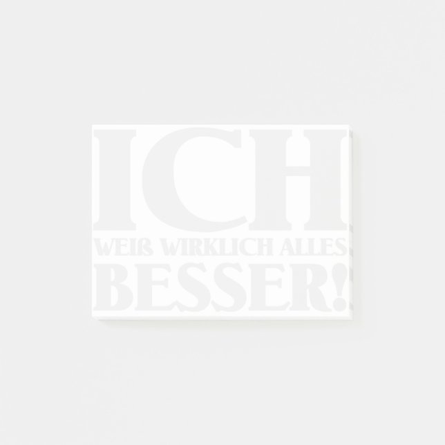 Ich weiß wirklich alles Besser! Post-it Notes (Front)